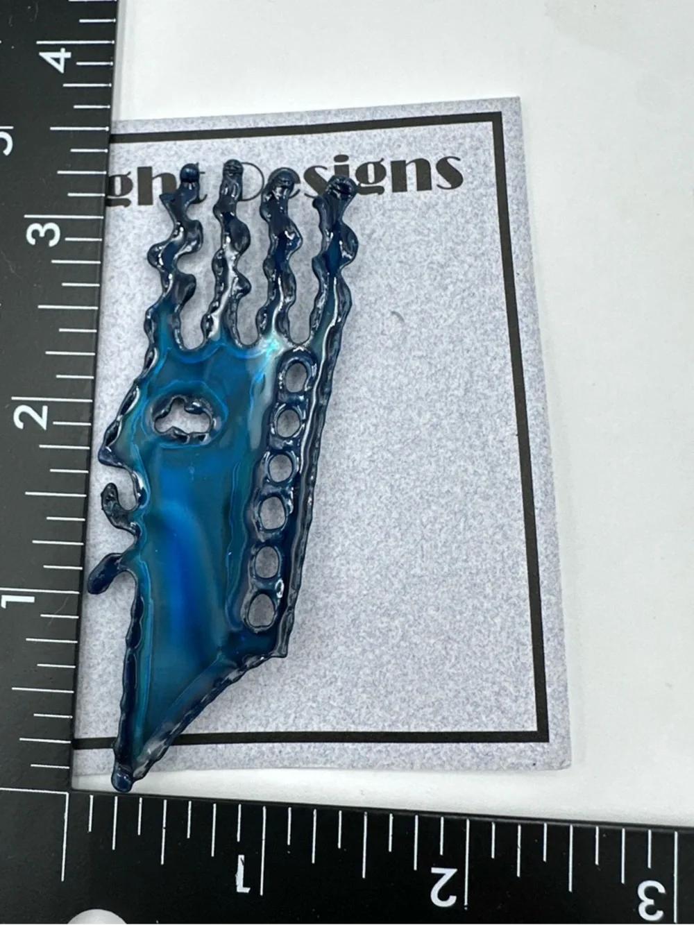 🌼 Hand Crafted Blue Human Metal Art Artesian Pin Brooch